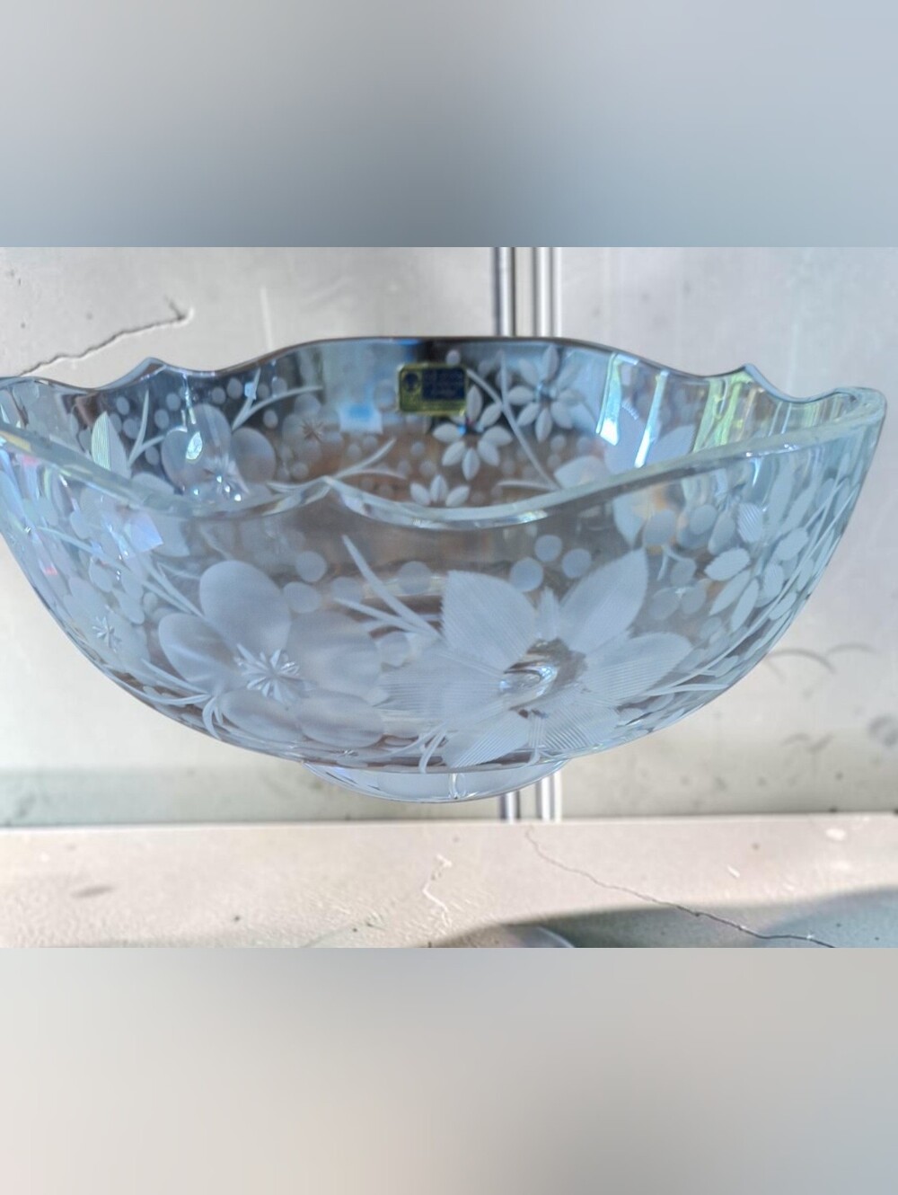 Vintage Mikasa "Garden Terrace" Clear Lead Crystal Bowl